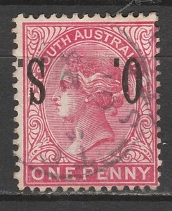 SOUTH AUSTRALIA 1899 QV OS 1D ERROR OS INVERTED USED - Picture 1 of 2
