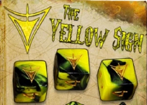 Set dadi anziani: il segno giallo d6 set (nove d6 in tubo) - Foto 1 di 1