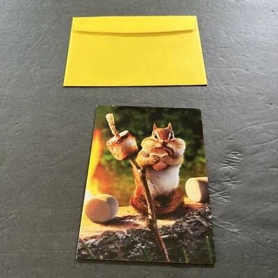 Chipmunk Roasts Marshmallow Funny Birthday Card - Greeting Card by Avanti Press - Image 1 of 3