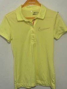 Nike Golf Sport Polo Shirt Women’s Size Small Yellow DIR-FIT NWT - Picture 1 of 3