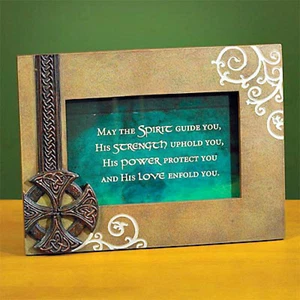 May the Spirit Guide You Confirmation Photo Frame Celtic NEW Boxed Irish - Picture 1 of 1