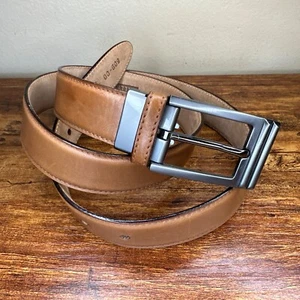 RARE Bally Men Belt Brown Genuine Leather Made In Italy 42 Size Nr Mint - Picture 1 of 9