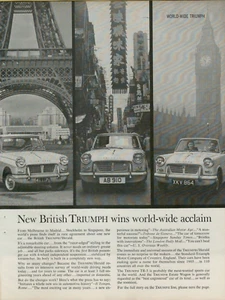 1960 Triumph /Herald Coupe TR-3 Sports Car Estate Wagon 4-Page Original Print Ad - Picture 1 of 5