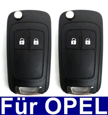 2x 2Tasten Klapp Schlüssel Gehäuse für Opel Astra J Insignia Corsa E Meriva B