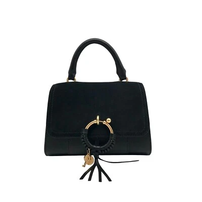See by Chloé Joan Ladylike Black Leather & Suede Top Handle Satchel - Image 1 of 4