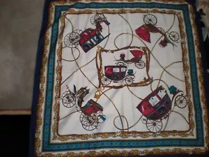 ARTE DE LA BUFANDA DISEÑO DE CARRO DE COLECCIÓN BUFANDA HECHA EN ITALIA 31 X 30 - Imagen 1 de 4