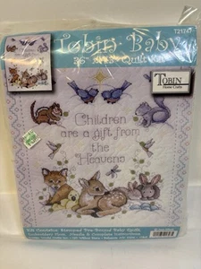 Kit de punto de cruz estampado edredón bebé Tobin - Los niños son un regalo del cielo - Imagen 1 de 5
