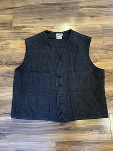 Vintage LL Bean Mackinaw Wolle Jagd Weste Herren "XL" kariert Knopf 70er Beschreibung lesen! - Bild 1 von 13