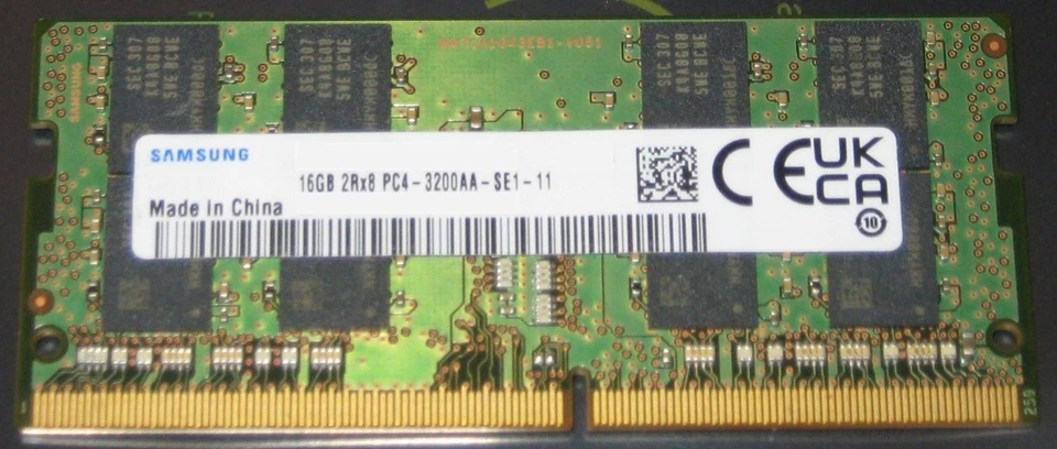 16GB SAMSUNG DDR4 RAM 3200MHz PC4-3200AA SO-DIMM 260-pol.CL22 Intel AMD MAC - Bild 1 von 1