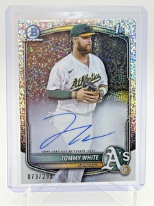 Tommy White 2025 Bowman Chrome 1st Prospect Mini Diamond Auto Refractor /299 A's - Bild 1 von 2