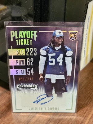 2016 Contenders Jaylon Smith Auto Rc Cowboys Raiders  /199 - Image 1 of 2