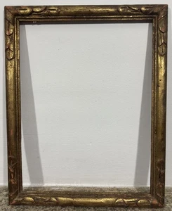 Cornice Antico 3F XIX Dorata E Lavorato Empire Scanalature: 32x24, 5cm Vista : - Picture 1 of 6