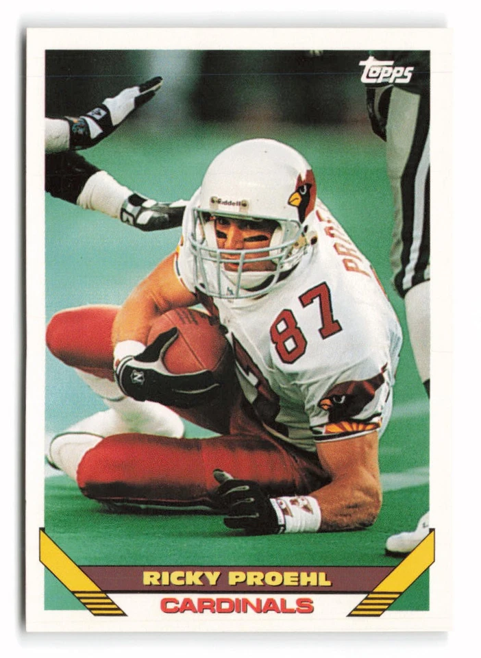 1993 Topps Ricky Proehl #610 Phoenix Cardinals - Image 1 of 2