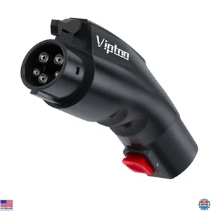 Tesla auf J1772 EV Ladegerät Adapter, 60Amp 250V AC, Sicherheitsschloss, schwarz - Bild 1 von 6