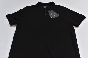 French Connection Men's Waffel Knit Polo Size XL Black NWT - Picture 1 of 2