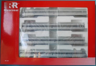 RIVAROSSI HRS2512 ETR 401 TRAIN PACK PENDOLINO FS BLUE SILVER LIVERY DCC READY - Image 1 of 4