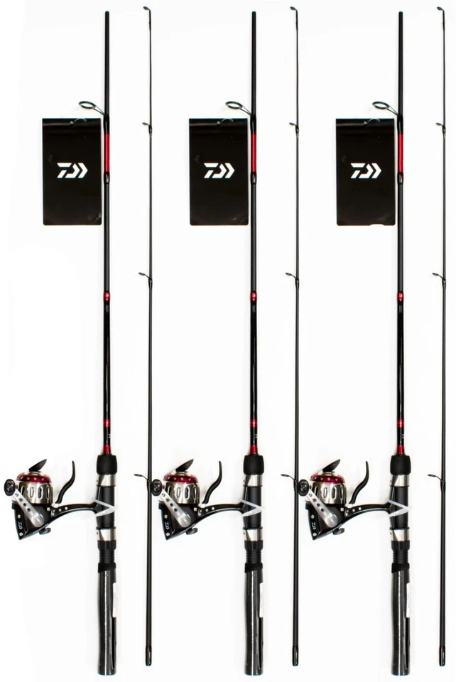 (LOT OF 3) DAIWA D-TURBO DTE 5' ULT LIGHT 2PC TRIGGERSPIN COMBO DTE40U-B/F502UL - Image 1 of 1