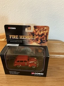 Corgi Fire Heroes CS90013 Chevrolet Sedan Car Chief Memphis F.d. 1/64 2001 Chevy - Picture 1 of 2