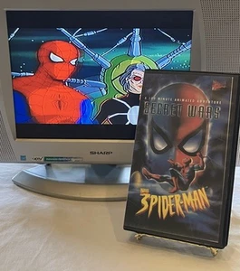 Vintage Spider-Man Secret Wars VHS Tape 1997 Telegenic Marvel Comics Clamshell - Picture 1 of 5