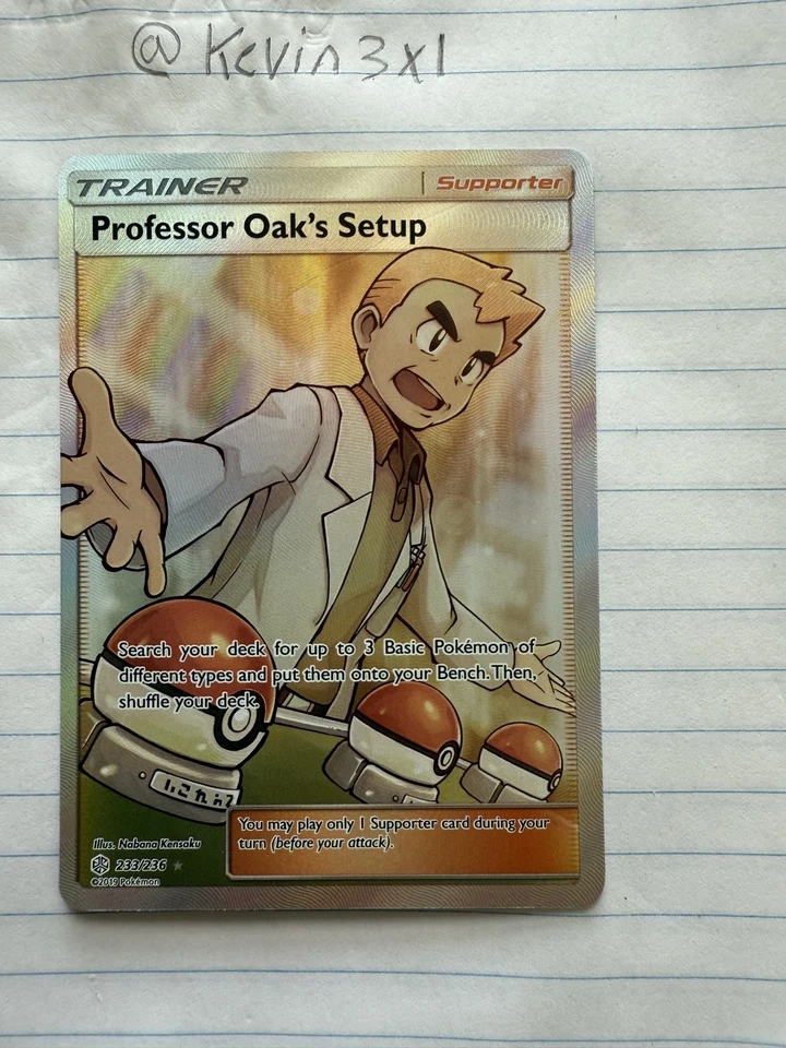 Professor Oak's Setup (Full Art) 233/236 Sm-Cosmic Eclipse Holo - Image 1 of 2