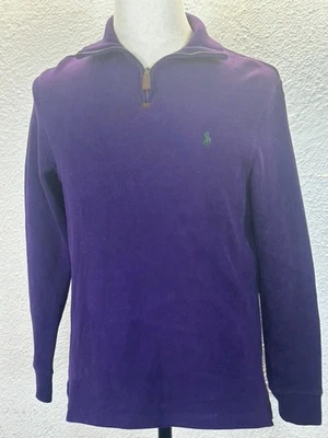 Polo Ralph Lauren 1/4 Zip Pullover Sweater Purple Mens Small - Image 1 of 4