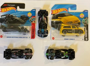 HOT WHEELS F1 lot MERCEDES AMG Alpine HAAS Sauber Renault Espace bundle  - Picture 1 of 7