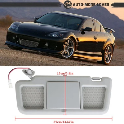 Sun Visor Driver Left Side Gray FE88-69-320B-77 For Mazda RX-8 2004 2005-2011 - Image 1 of 4