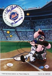 Tom Seaver Autographed/Inscribed "The Fanchise" Popeye/Mets Print JSA COA - Picture 1 of 5