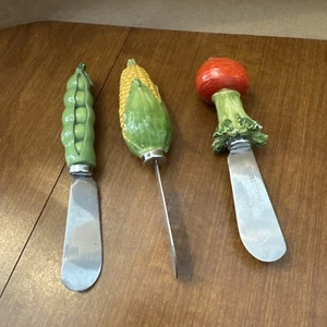 Vegetable Cheese Spreaders Charcuterie Board Knives Set Of 3 - Picture 1 of 9