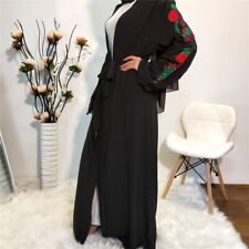 Embroidery Dubai Open Abaya Kimono Kaftan  Maxi Dresses jilbab jalabiya burkha