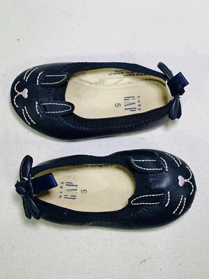 Zapatos Baby Gap azul marino conejito niño talla 5 Foto 1 de 4
