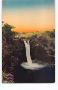 Rainbow Falls~Minty Fine Sunny Scenes H-186 Hilo Hawaii Postcard Vintage -H6 - Picture 1 of 4
