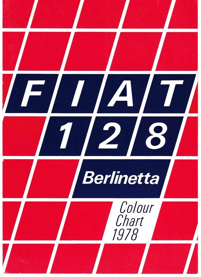 Fiat 128 3P Berlinetta colores exteriores 1978 mercado del Reino Unido hoja única folleto Foto 1 de 1