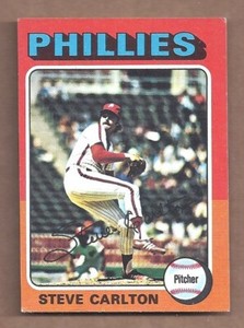 1975 Topps MINI HOF #185 STEVE CARLTON EX CONDITION