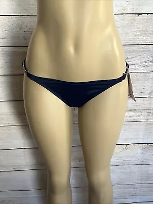 XOXO Swim Women Navy Blue Bikini Bottom NWT Size M - Image 1 of 4