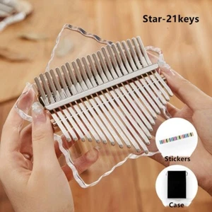 21 Keys Acrylic Kalimba Portable Thumb Piano Finger Piano Musical Instrument - Picture 1 of 9