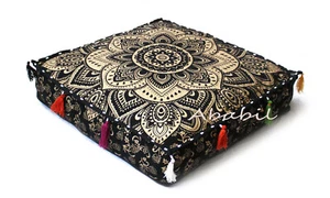 26" Square Cushion Cover Decorative Floral Mandala New 22X22X4" Box Pillow Cover - Picture 1 of 5