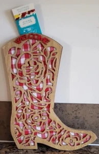 Pioneer Woman Wooden Boot Cutout Wall Decor NWT - Picture 1 of 2