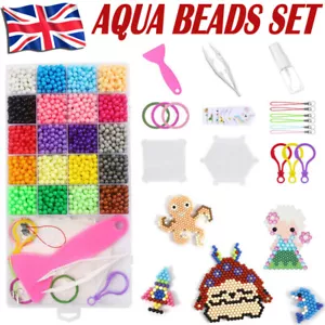 3000x Aqua Water Fuse Beads 20 Assorted Colours Starter Kit Educational DIY Toy - Picture 1 of 12
