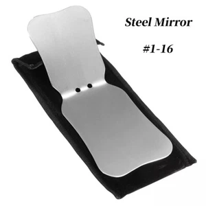Dental Mirror Photography Mouth Mirrors Intraoral 2-sided Steel Reflector #1-16 - Picture 1 of 33