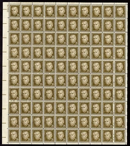 Scott #1289a George Marshall Sheet of 100 Stamps - MNH P#29426 UL SG - Picture 1 of 1