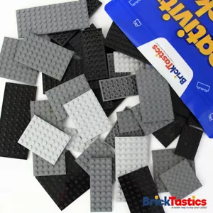 LEGO (x55pc's) Grey's & Black Plate Packs 500g - Great Mix! building creativity - Picture 1 of 6