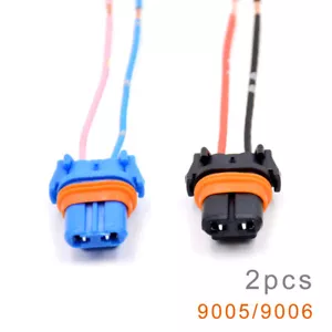 2Pcs 9005 9006 Adapter Wiring Harness Socket For Car Headlight Fog Light - Picture 1 of 9