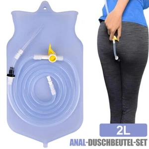 2000 ml Silikon Klistierbeutel Kit Klistier Set Silikonbeutel Darmreinigung 2L - Bild 1 von 18