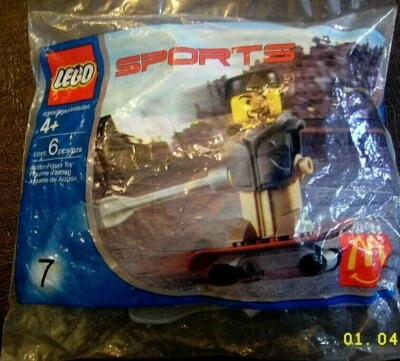 McDonald счастливая еда LEGO SPORTS номер 7 со скейтбордом новый запечатанный  - Изображение 1 из 2