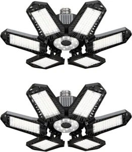 2-8Pack 100W Deformable LED Garage Light Bright Shop Ceiling Lights Fixture Bulb - Picture 1 of 6