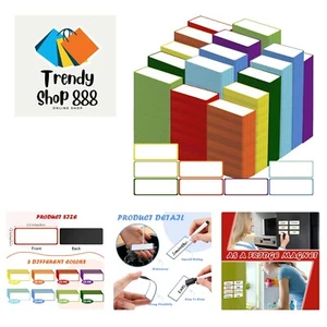000 Pieces Magnetic Dry Erase Labels Rainbow Color Name Tags Stickers Magneti... - Picture 1 of 8