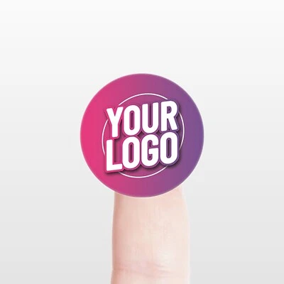 BEANPRINT Personalised 30mm Round Labels, Custom Circle Logo Stickers, Business Packaging