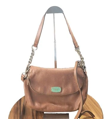 Michael Kors Bedford Leather Medium Brown Convertible Shoulder Crossbody Bag - Image 1 of 4