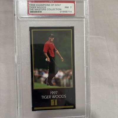 1998 Champions of Golf Tiger Woods Masters Coll. - 1997 PSA 7 - Image 1 of 3